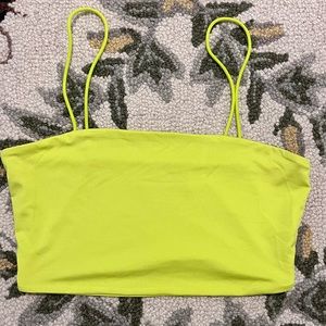 Neon yellow crop top